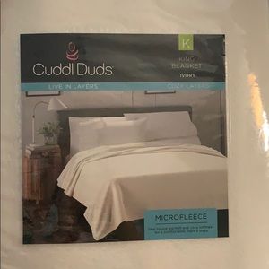 NEW Cuddl Duds King Blanket Ivory